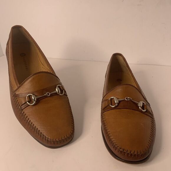 Magnanni Mens Slip on Loafers Brown Dress Shoes Size 9M Made in‎ Spain Horsebit - Picture 1 of 11